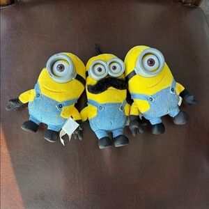 Yellow and Blue Stuffed Minion Toys